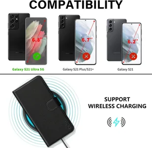 Etui Pokrowiec z Klapką do Samsung Galaxy S21 Plus 5G czarny - Etui i futerały do telefonów - miniaturka - grafika 10