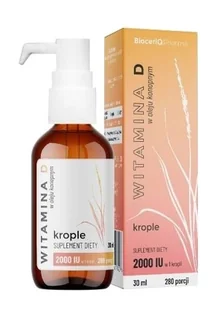 Witamina D 2000 IU w oleju konopnym Krople, 30 ml - Witaminy i minerały - miniaturka - grafika 1