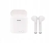 Słuchawki - Słuchawki douszne, bezprzewodowe Bluetooth Denver TWQ-40P, białe - miniaturka - grafika 1