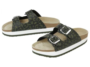 esmara® Klapki damskie ze skórzaną wkładką (Zielony, 39) - Klapki i japonki damskie esmara® Klapki damskie ze skórzaną wkładką (Zielony, 39) - Klapki i japonki damskie - miniaturka - grafika 1