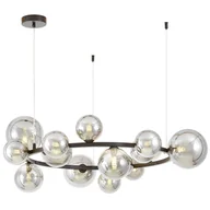 Lampy sufitowe - NOWOCZESNA LAMPA WISZĄCA CZARNO-DYMIONY MERIDO W15 - miniaturka - grafika 1
