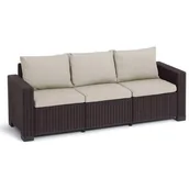 Sofy ogrodowe - Sofa ogrodowa KETER California 3 Brązowo-beżowy - miniaturka - grafika 1