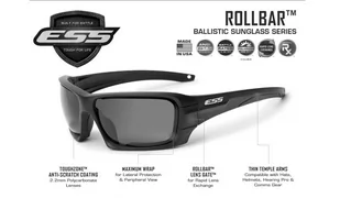 ESS - Rollbar Silver Logo Kit - Czarne - Clear / Smoke Gray - EE9018-03 - Ochrona oczu i twarzy - miniaturka - grafika 3