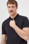 Koszulki męskie - Calvin Klein Performance polo treningowe kolor czarny gładki - miniaturka - grafika 1