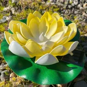 Lampy ogrodowe - Kwiat Lotosu lampa solarna LED 0,06W 3000K IP44 żółta SW-5033-Y - miniaturka - grafika 1