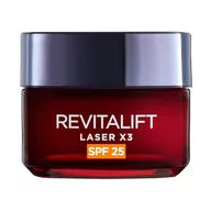 Kremy do twarzy - L'Oréal Paris Revitalift Laser X3 krem przeciwzmarszczkowy na dzień z SPF 25, potrójne działanie, witamina C, kwas hialuronowy, Pro-retinol, 50 ml - miniaturka - grafika 1