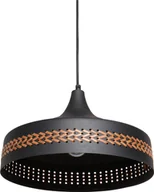 Lampy sufitowe - BELIANI Lampa wisząca czarna metalowy klosz kopuła styl nowoczesny oświetlenie kuchenne - miniaturka - grafika 1