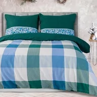 Pościel - Darymex Pościel flanelowa 160x200 Krata zielona niebieska 31500/2 Flanela 3 - miniaturka - grafika 1