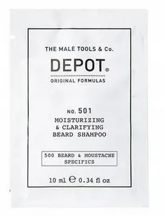Depot NO. 501 Moisturizing Szampon do Brody 10ml - Kosmetyki i akcesoria do pielęgnacji brody - miniaturka - grafika 1