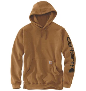 Bluza Carhartt Midweight Signature Sleeve Logo Hooded Sweatshirt CARHARTT BROWN - Bluzy męskie - miniaturka - grafika 1
