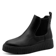 Botki damskie - Tamaris Damskie botki Boot Flat 1-25420-45, czarne matowe, 40 EU, czarny mat, 40 EU - miniaturka - grafika 1