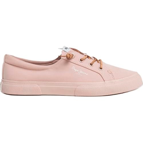 Pepe Jeans Damskie trampki KENTON BLOCK W, różowe (MIĘKKIE RÓŻOWE), 8 UK, Różowy miękki różowy, 42 EU