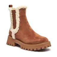 Botki damskie - Michael Kors Skórzane sztyblety ASHER shearling - miniaturka - grafika 1