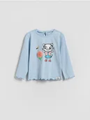 Bluzki dla niemowląt - Reserved - Koszulka Kicia Kocia - jasnoniebieski - miniaturka - grafika 1