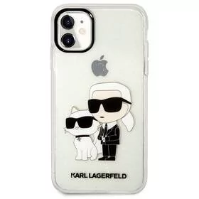 Karl Lagerfeld KLHCN61HNKCTGT iPhone 11 6,1" transparent hardcase Gliter Karl&Choupette - Etui i futerały do telefonów - miniaturka - grafika 1