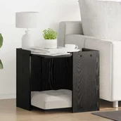 Kuwety dla kotów - vidaXL Klatka na żwirek dla kota Czarny dąb 53 x 53 x 51 cm - miniaturka - grafika 1