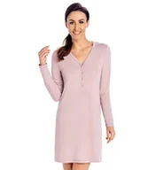 Bielizna nocna - Koszula nocna damska z wiskozy Kaia kakao, Teyli - miniaturka - grafika 1