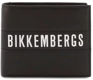 Portfele - męski portfel z białym napisem Bikkembergs E4BPME1I3053 - None - grafika 1