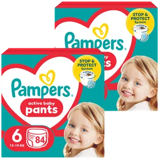 Zestaw Pampers Pants, pieluchomajtki, rozmiar 6, 14-19 kg, 2 x 84 sztuki - Pieluchy - miniaturka - grafika 1