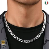Naszyjniki męskie - Łańcuszek Srebrny Męski Pancerka SREBRO 925 PEŁNY 7mm Diamentowany Kubański - inna (Inny) - miniaturka - grafika 1