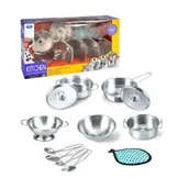 Zabawki AGD - Metalowy zestaw garnków dla dzieci - Lena - miniaturka - grafika 1