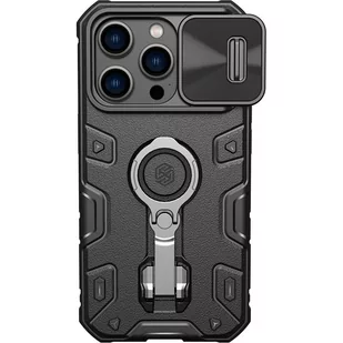 Nillkin CamShield Armor Pro Case etui iPhone 14 Pro pancerny pokrowiec podstawka ring czarny - Etui i futerały do telefonów - miniaturka - grafika 1