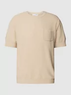 Koszulki męskie - T-shirt z imitacji dzianiny model ‘REES’ - miniaturka - grafika 1