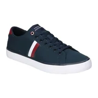 Trampki męskie - Buty Tommy Hilfiger Vulc Low Stripes Mesh FM0FM04946 DW5 niebieskie - miniaturka - grafika 1