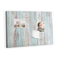 Tablice i flipcharty - Kolorowy Organizer - Tablica Korkowa z Pinezkami - Pastelowe drewno 60x40 cm - miniaturka - grafika 1