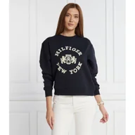 Bluzy damskie - Tommy Hilfiger Bluza MDN REG VARSITY FLOCK | Regular Fit - miniaturka - grafika 1