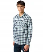 Koszule męskie - Koszula Wrangler WESTERN SHIRT 112362384 Blue XL - miniaturka - grafika 1