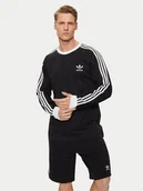 Koszulki męskie - adidas Longsleeve Adicolor Classics 3-Stripes Long-Sleeve Top IA4877 Czarny Slim Fit - miniaturka - grafika 1