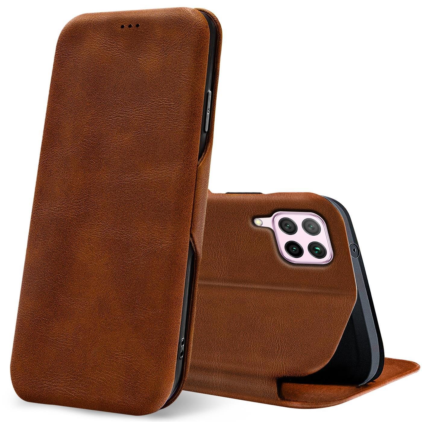 Etui z klapką dla Huawei P40 Lite Etui Book Cover Etui na telefon komórkowy z miejscem na kartę Etui ochronne Premium