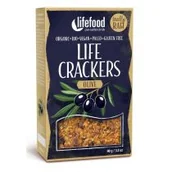 Chleb - LIFEFOOD (batony i inne produkty raw) KRAKERSY Z OLIWKAMI RAW BEZGLUTENOWE BIO 90 g - LIFEFOOD BP-8594071485405 - miniaturka - grafika 1