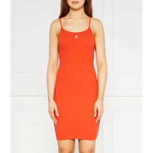 CALVIN KLEIN JEANS Sukienka SLUB RIB - Sukienki - miniaturka - grafika 1