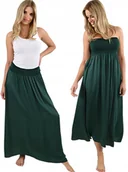 Spódnice - Zwiewna letnia SPÓDNICA damska długa pas bawełniany SUKIENKA - miniaturka - grafika 1