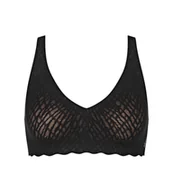 Biustonosze - Bezszwowy biustonosz BEZ FISZBIN Sloggi ZERO Feel Bliss Soft Bra czarny M - miniaturka - grafika 1