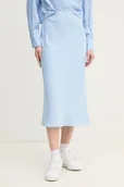Spódnice - Calvin Klein spódnica kolor niebieski midi prosta K20K207884 - miniaturka - grafika 1