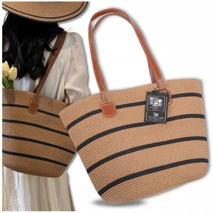 Plażowa Torba Duża Torebka BAD&BAGS Na Plażę Piknik Damska Na Ramię Shopper - Torebki damskie - miniaturka - grafika 1