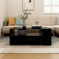 Ławy i stoliki kawowe - Lumarko Stolik kawowy, czarny, 102x55x42 cm, materiał drewnopochodny - miniaturka - grafika 1