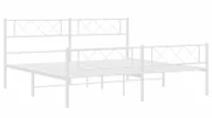 Łóżka - Białe nowoczesne metalowe łóżko małżeńskie 200x200 cm Z4-A22 - miniaturka - grafika 1