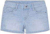 Spodenki damskie - Pepe Jeans Foxtail Szorty Dziewczęce, Niebieski (Denim-pe0), 10 lat - miniaturka - grafika 1