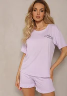 Piżamy damskie - Jasnofioletowy Komplet Piżamowy 2-częściowy Iodia - Renee - miniaturka - grafika 1