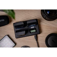 Ładowarki samochodowe - Ładowarka trójkanałowa Newell TT-USB-C do akumulatorów LP-E6 do Canon - miniaturka - grafika 1
