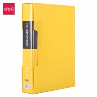 Teczki i skoroszyty - Żółty album ofertowy Deli a4 80 koszulek seria RIO - miniaturka - grafika 1