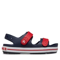 Buty dla chłopców - Sandały Crocs Crocband Cruiser Sandal T Kids 209424 Granatowy - miniaturka - grafika 1