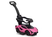 Chodziki - Lamborghini QLS-996T Ride-on With Pusher Pink - miniaturka - grafika 1