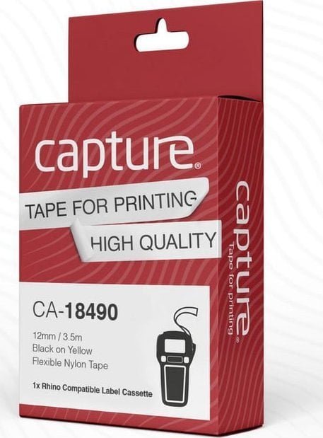 Adobe Capture 12mm x 3.5m Black on Yellow