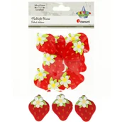 Zabawki kreatywne - Titanum Naklejki filcowe TRUSKAWKI 12 szt 395984 - miniaturka - grafika 1