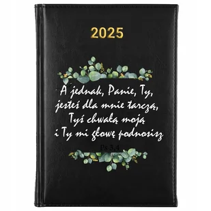 KALENDARZ CZARNY TERMINARZ KSIĄŻKOWY PLANNER A5 2025 PREZENT DLA KSIĘDZA WZ - Notesy i bloczki - miniaturka - grafika 1